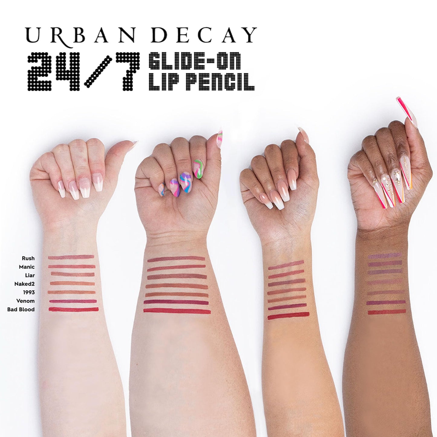 URBAN DECAY 24/7 Glide-On Waterproof Lip Pencil (Ozone - Clear), Smudge-Proof, Longwearing Lip Liner, Smooth & Creamy Colors, Moisturizing Formula with Vitamin E - 0.04 oz