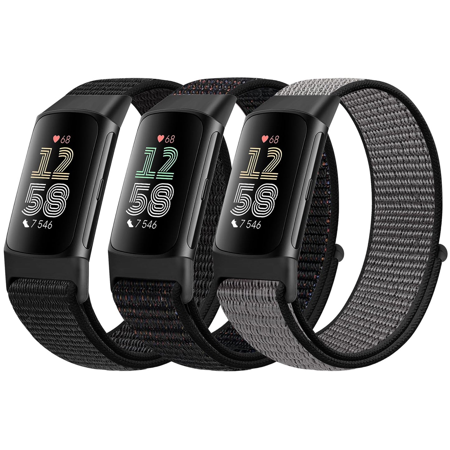 AVOD Sport Loop Nylon Watch Bands Only Compatible with Charge 6/Charge 5, Adjustable Breathable Replacement Soft Nylon Loop Wristband Accessories for Women Men for Charge 6/Charge 5