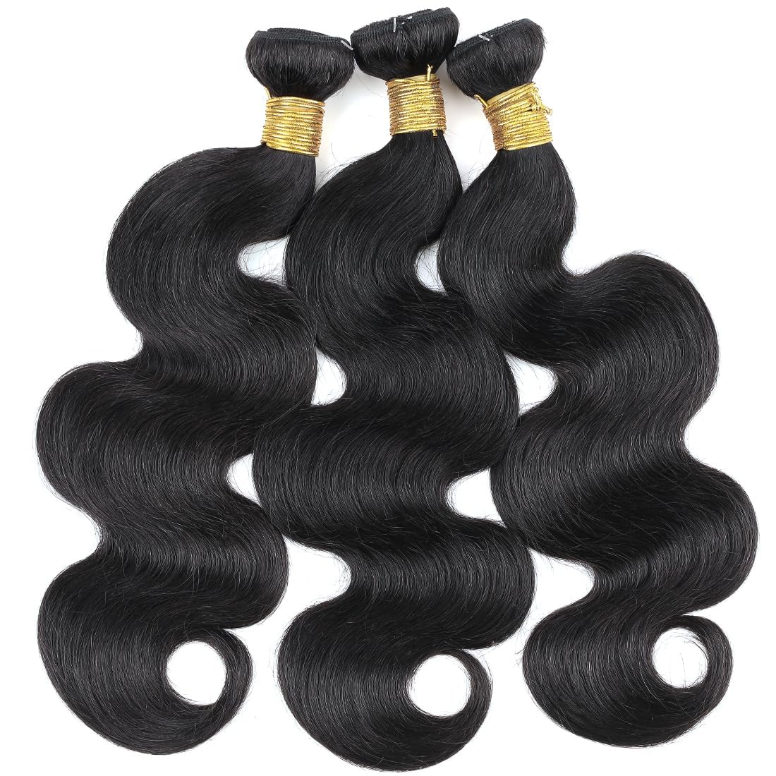 Brazilian Human Hair 1 Bundle Body Wave Human Hair Single Bundle 24inch 12A 100% Unprocessed Virgin Human Hair Body Wave Quick Weave Bundles Raw One Bundle Deals Natural Black