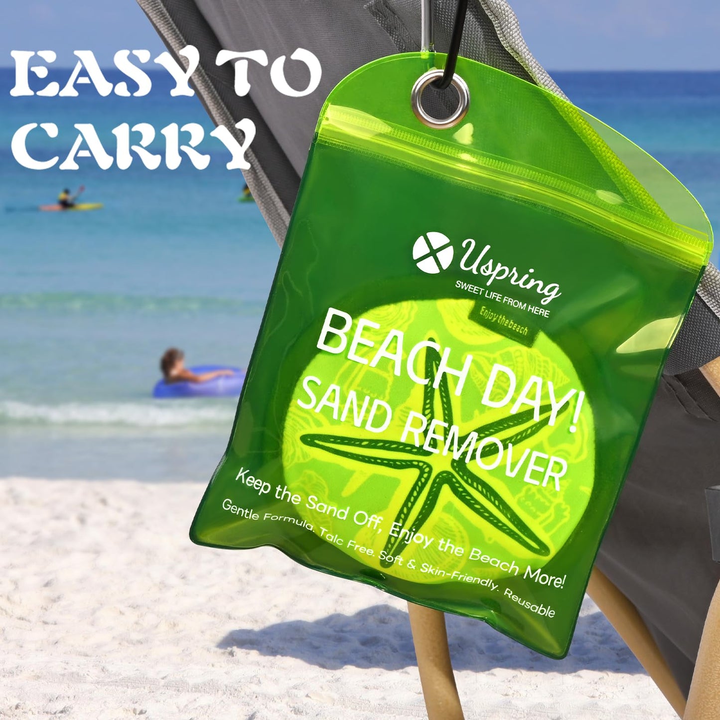 Uspring 2 Pcs Sand Remover for Beach, Sandscreen Sand Remover Beach Essentials, Sand Removal Bags, Beach Accessories, Vacation Essentials, Beach Must Haves, Gifts for Women