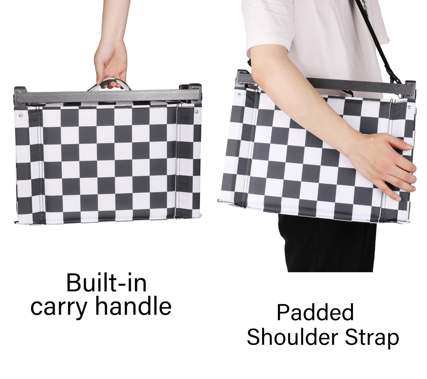 SPORT BEATS Stadium Seats with Back Support Bleacher Chairs with Back and Cushion Thick Padded Bleacher Seats Includes Shoulder Strap