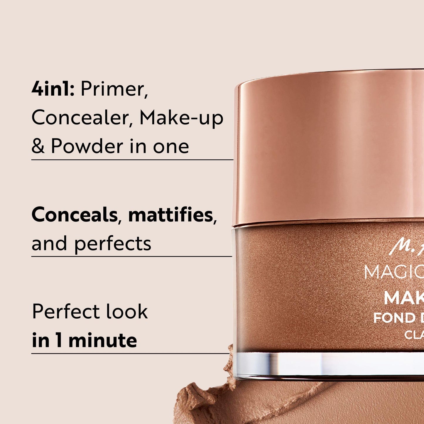 M. Asam Magic Finish Make-Up Mousse (1.01 Fl Oz) – 4in1 Primer, Foundation, Concealer & Powder With Buildable Coverage, Hides Redness And Dark Spots, Vegan, For Light To Medium Skin Tones