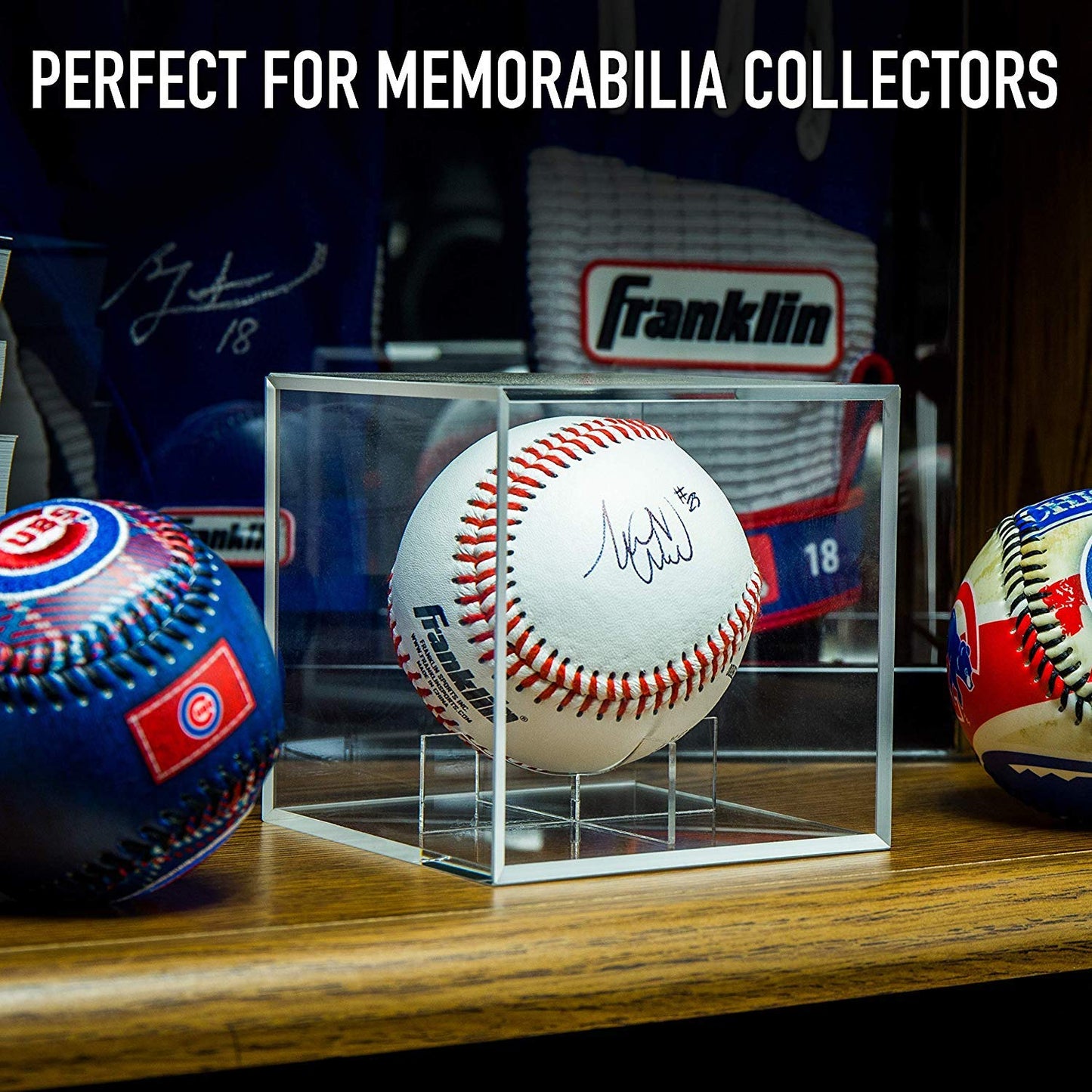 Baseball Display Case, UV Protected Acrylic Cube Baseball Holder Square Clear Box Memorabilia Display Storage Sports Official Baseball Autograph Display Case - Fits Official Size Ball(4 Pack