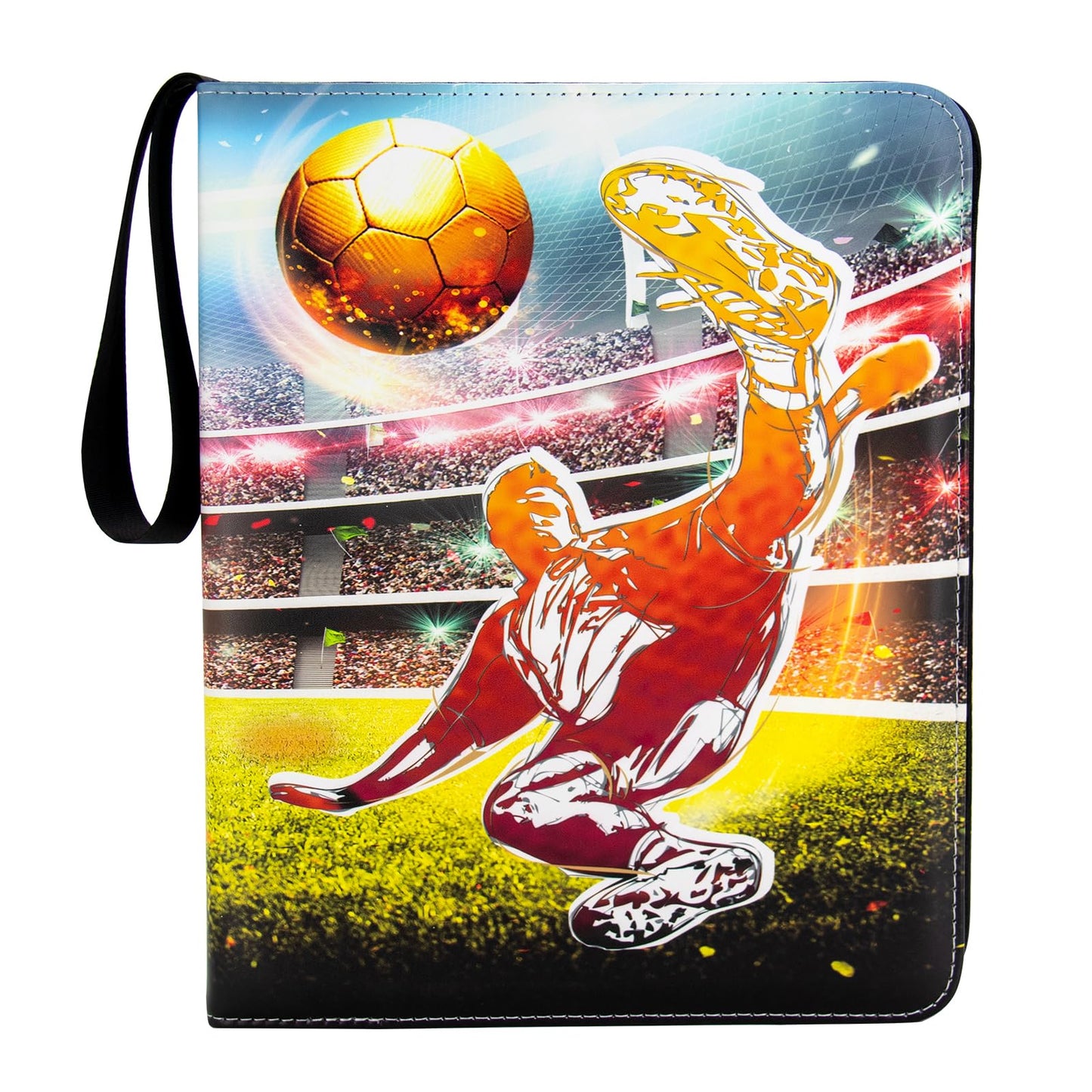 MaoKea Card Binder For Card 4-Pocket Sleeves with 440 Cards Holder,Game Collection Binder Card Holder Of Fit for TCGcard album,game card Yugioh Trading Sports Cards (9 pocket Football 5)
