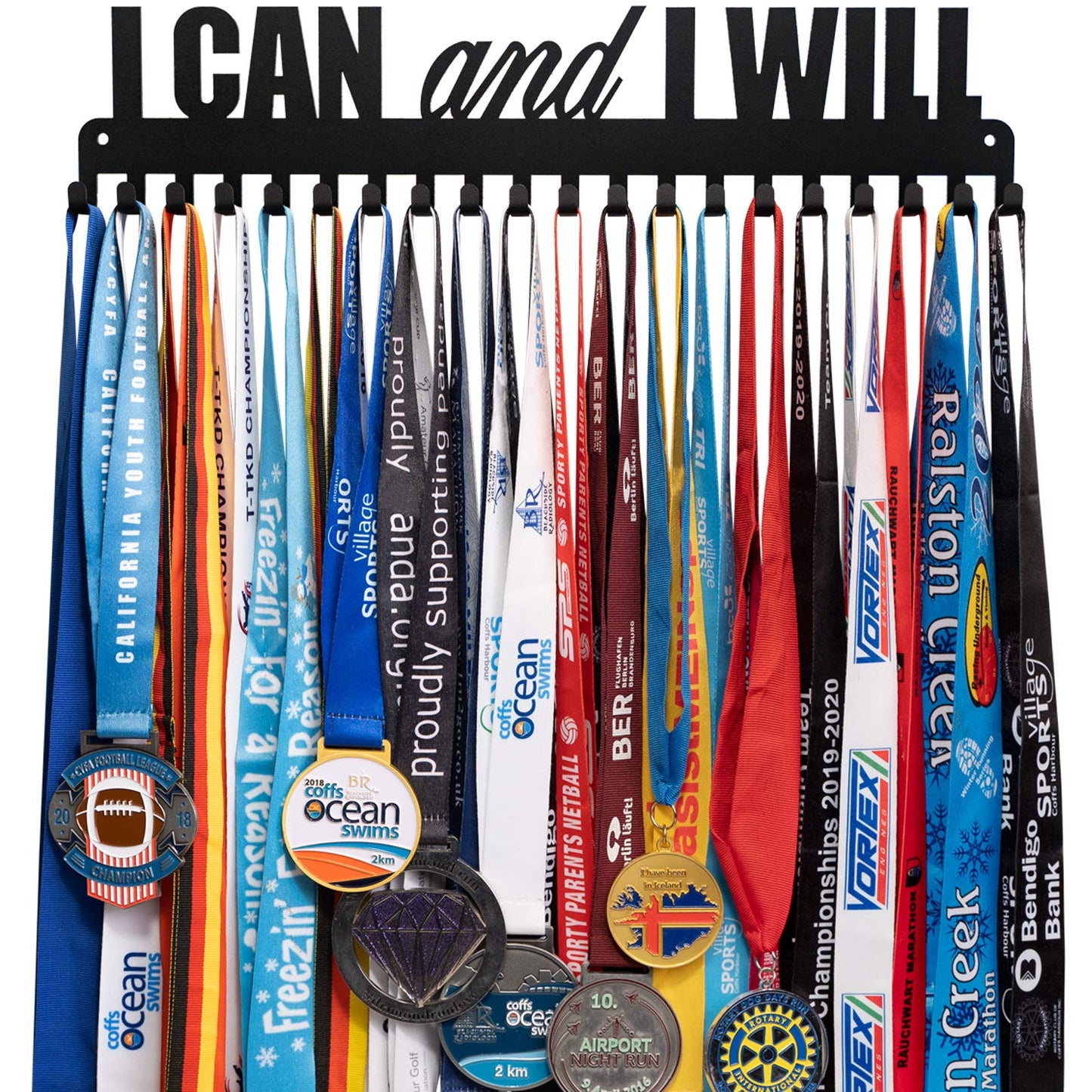 Lapetale Fashion Medal Rack for Runners,Medal Holder Display Hanger Rack Frame-Medal Holder for Runners,Marathon Medal Holder,Race Running Medal Holder,Medal Holders for Triathletes Easy Use