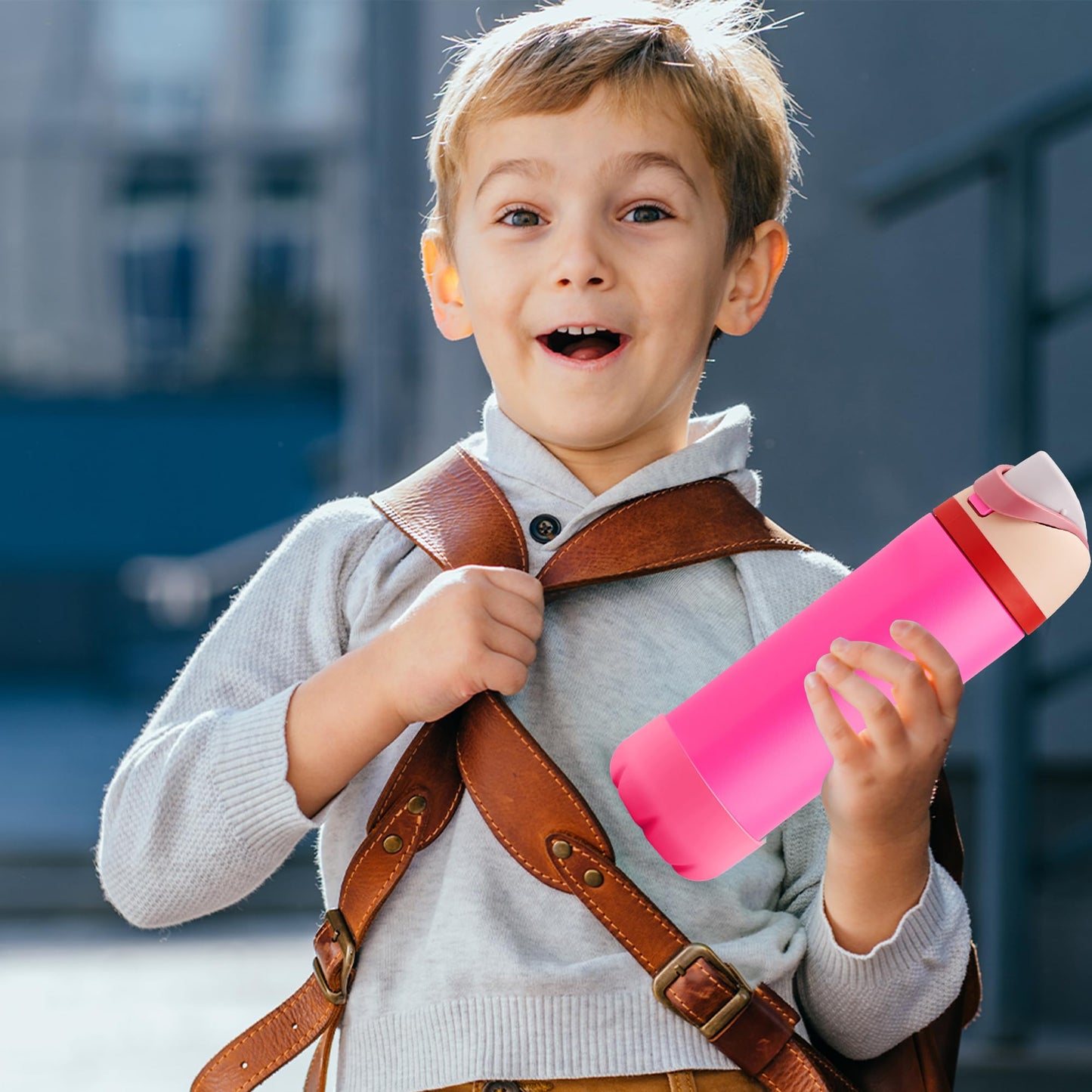 VIKIZUES Silicone Boot Compatible with Owala Water Bottle 24 oz & S'well 25 oz Water Bottle and More 25 oz Stainless Steel Water Bottles, Anti-Slip Bottom Protector Sleeve (Pink)