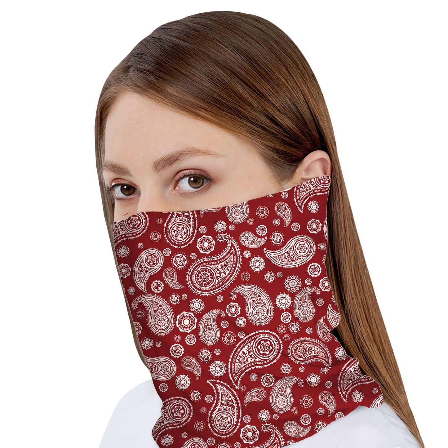 JoUbi Red Paisley Women's Slouchy Beanie Hat Cute Turban Hats Cancer Headwear Caps Baggy Skull Sleep Scarf