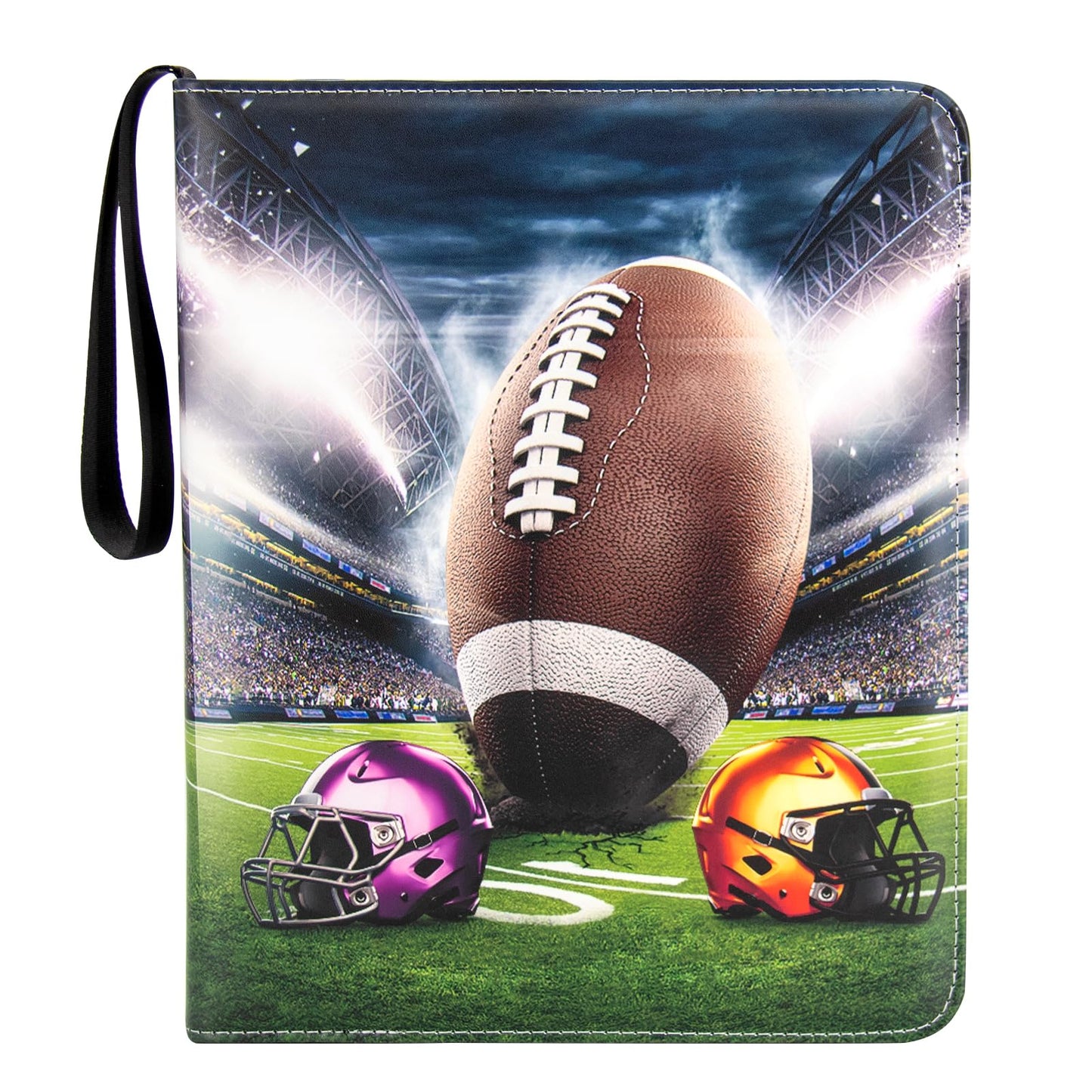 MaoKea Card Binder For Card 4-Pocket Sleeves with 440 Cards Holder,Game Collection Binder Card Holder Of Fit for TCGcard album,game card Yugioh Trading Sports Cards (9 Pocket Rugby 1)