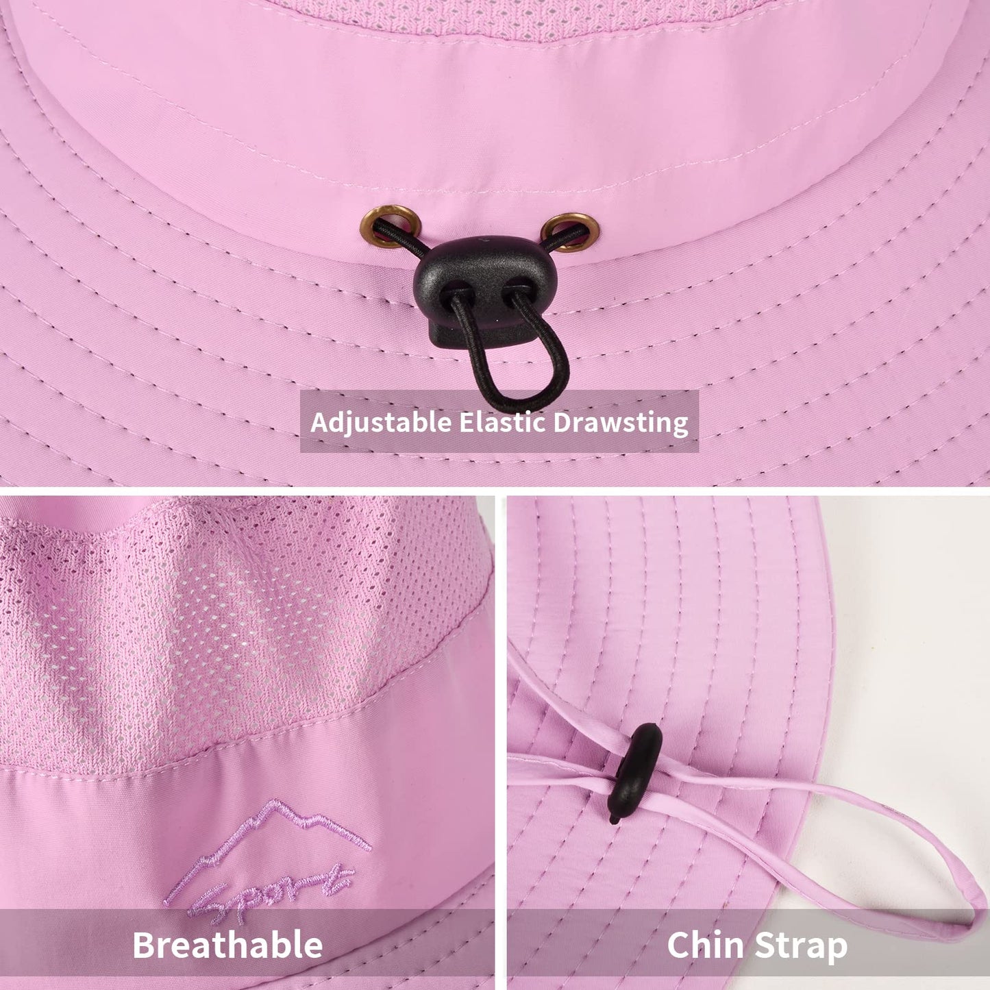 Sun Hats for Men Women Fishing Hat UPF 50+ Breathable Wide Brim Summer UV Protection Hat with Face Cover & Neck Flap