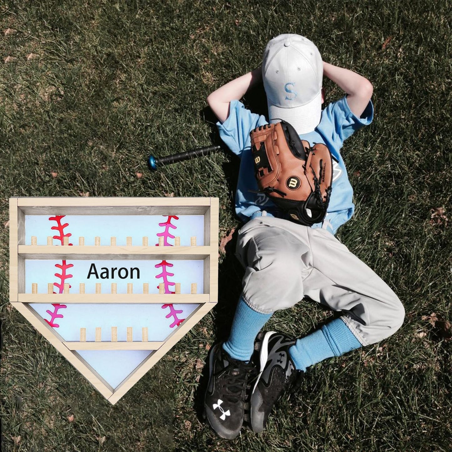 Personalized Baseball Ring Holder, Custom Name Baseball Ring Display Case display, Championship Ring Display Case, Storage Rack for Collecting and Organizing Sports Memorabilia