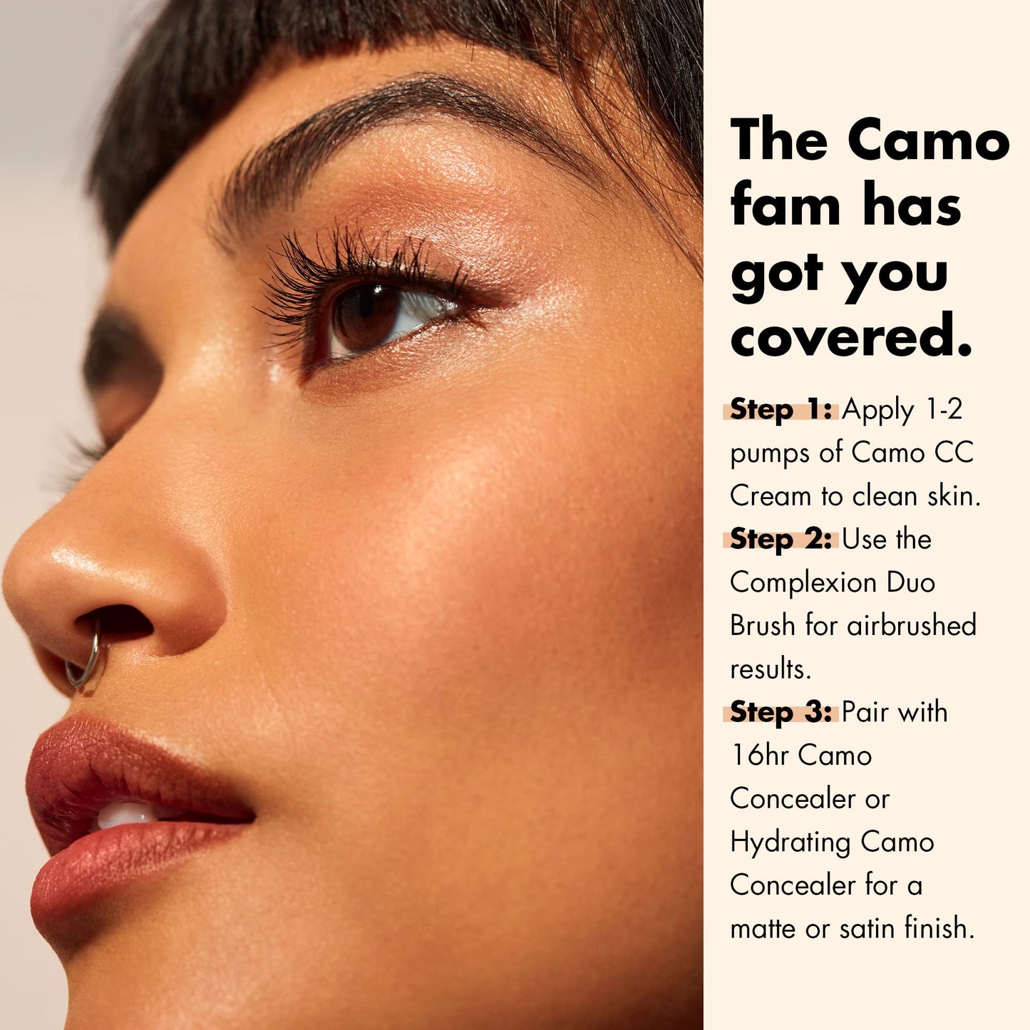 e.l.f. Camo CC Cream, SPF 30 Color-Correcting Medium-To-Full Coverage Face Foundation, Delivers An Airbrushed Finish, Vegan & Cruelty-Free, Tan 425 N