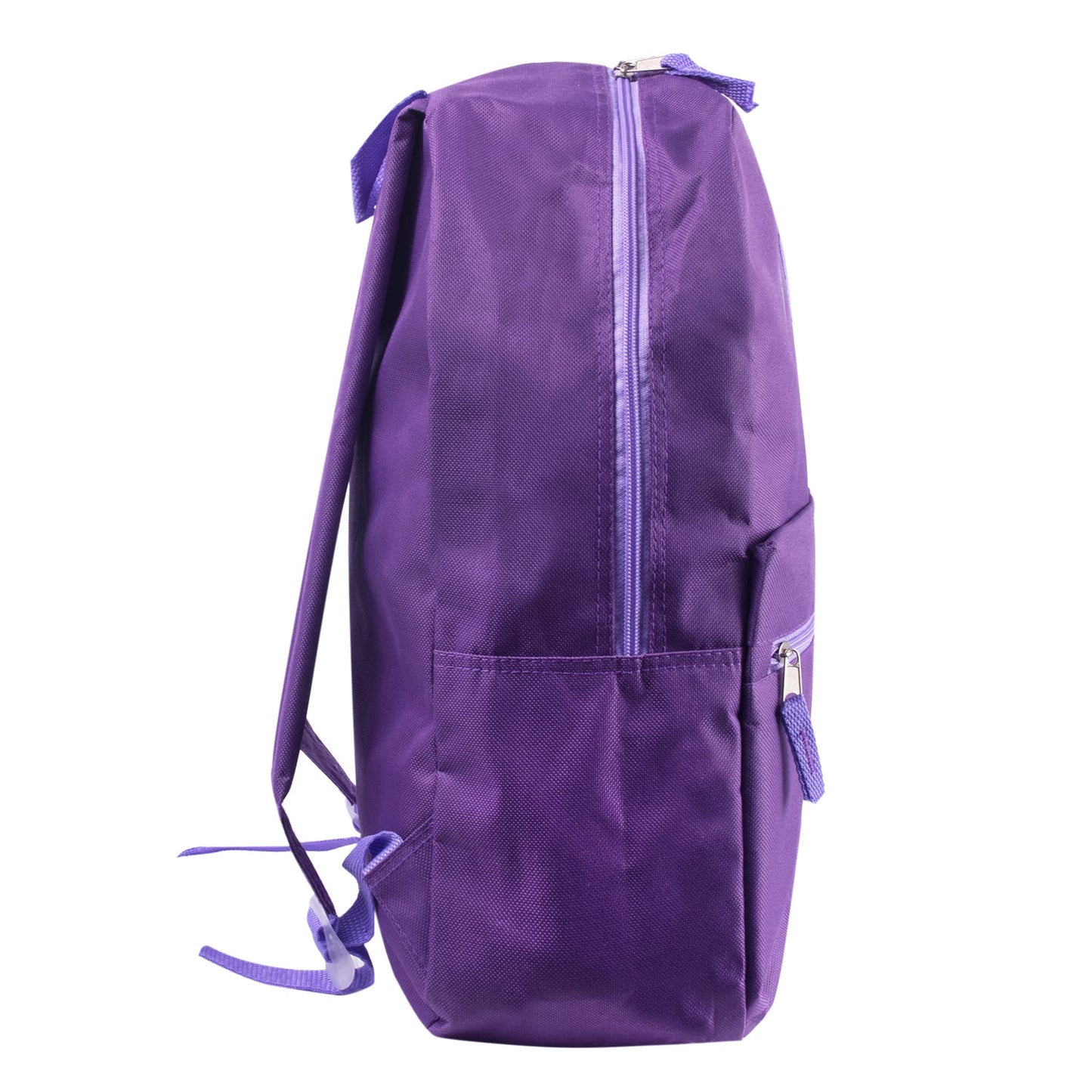 Trail maker Classic 17 Inch Backpack with Adjustable Padded Shoulder Straps (Purple)