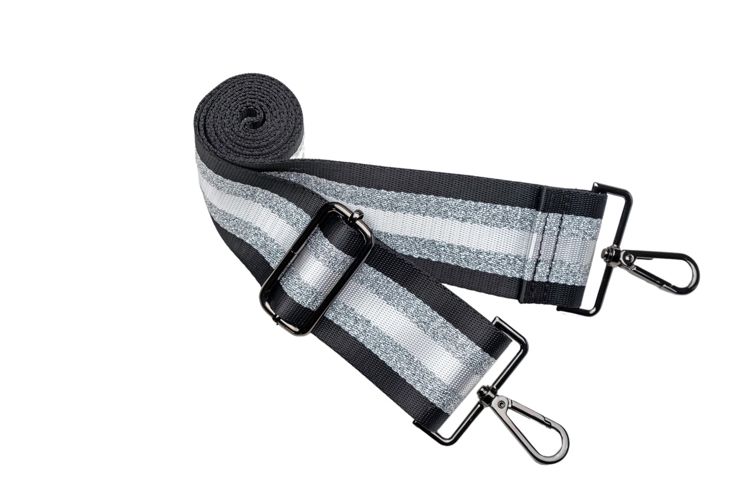 WanderFull Original Crossbody HydroBag | Quilted Water Bottle Carrier | Puffer Tote Tumbler Holder w/Pockets for Phone & Accessories | Carry Travel Essentials (Silver Metallic/Interchangeable Strap)