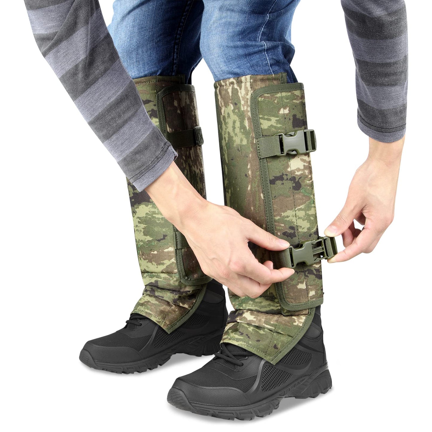 TREKMASTER Snake Gaiters Snake Chaps: Waterproof Snake Guards Snake Bite Protection for Lower Legs, Snake Proof Gaiters Fit for Men & Women, Adjustable Size for Hunting Hiking and Farm