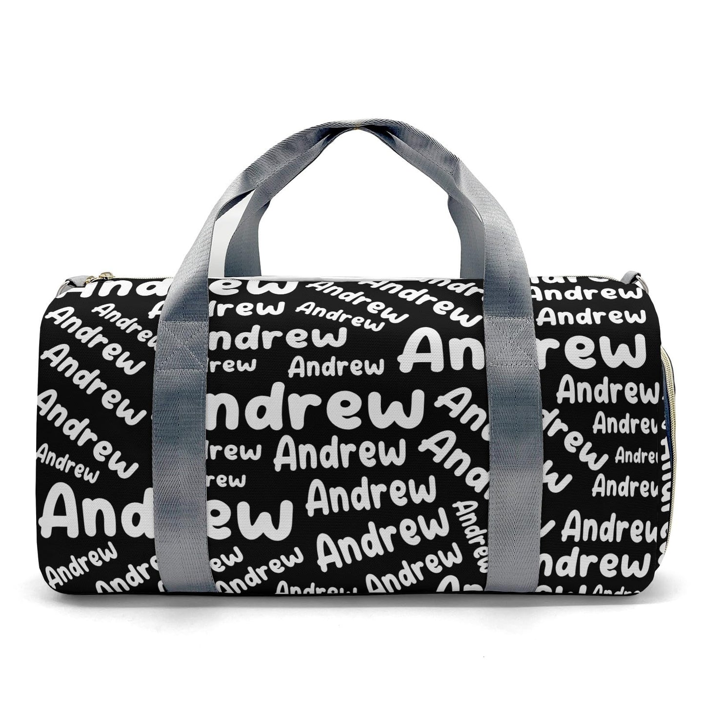 Customized Travel Duffel Bag with Name Weekender Overnight Bags Black Personalized Sports Gym Bag Waterproof Luggage Bag for Women