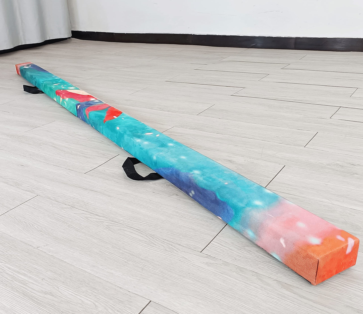FC FUNCHEER 8FT Folding Balance Beam -Gymnastics Floor Beam - Gymnastics Equipment- Anti-Slip Bottom - Suede Cover - Carry Bag for Kids/Adults Home & Gym Center