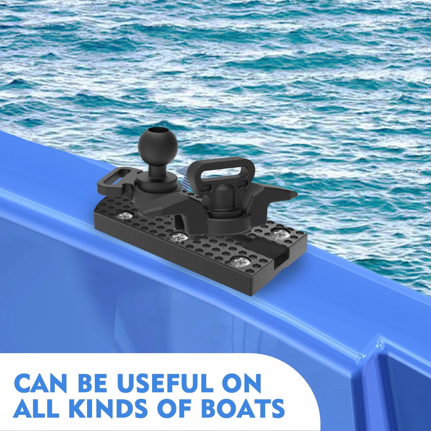 4" 2 Pack Kayak Track Textured Grip Surface Multi-Size Kayak Low Profile Track Kayak Gear Track Mount Accessories Easy installation Kayak Rail Track for Holding Fishing Rod Cup Holder Paddle Gopro
