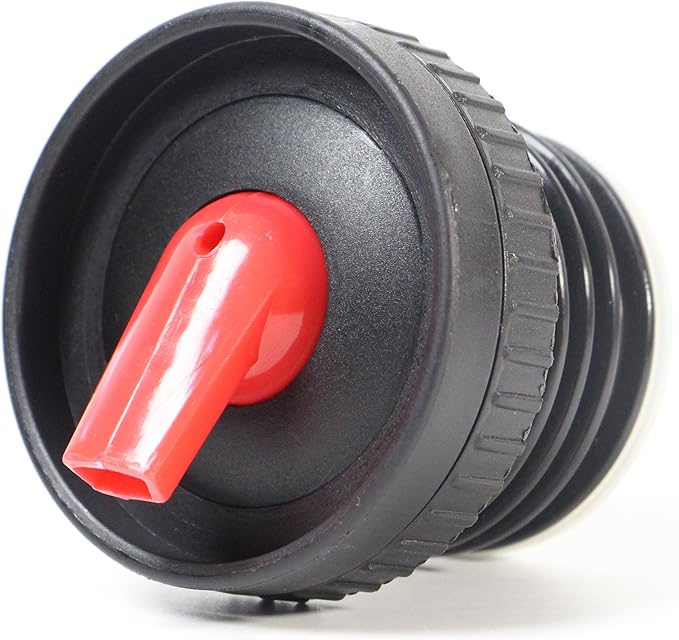 Thermos Yerta Pico de Mate Replacement Stopper for Stanley Classic Vacuum Insulated Wide Mouth Bottle (473ml/750ml/1.1QT, 1.5QT, 2QT) (Black-Red, Set of 1)