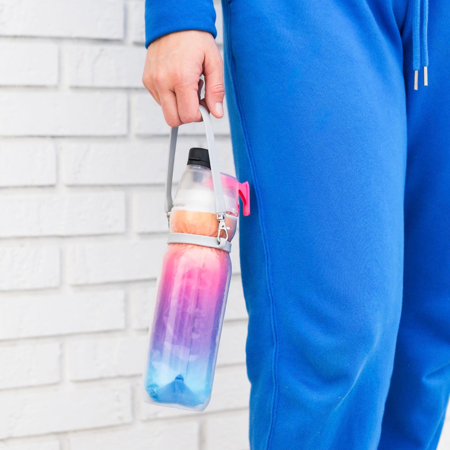 Ryan & Rose Water Bottle Handle - Silicone Water Bottle Sling, Carrier, Holder with Strap Compatible Stanley Cup Accessories (Flat Slate)