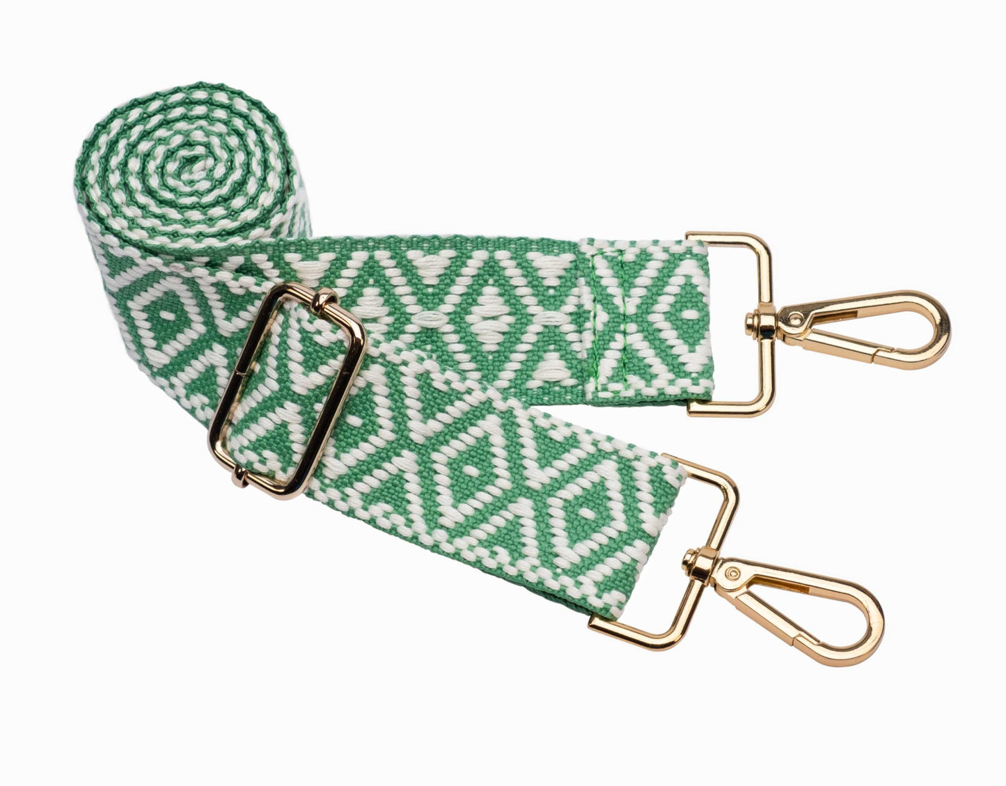 WanderFull Original Crossbody HydroBag | Quilted Water Bottle Carrier | Puffer Tote Tumbler Holder with Pockets for Purse, Phone & Accessories | Carry Travel Essentials (Green/Patterned Strap)