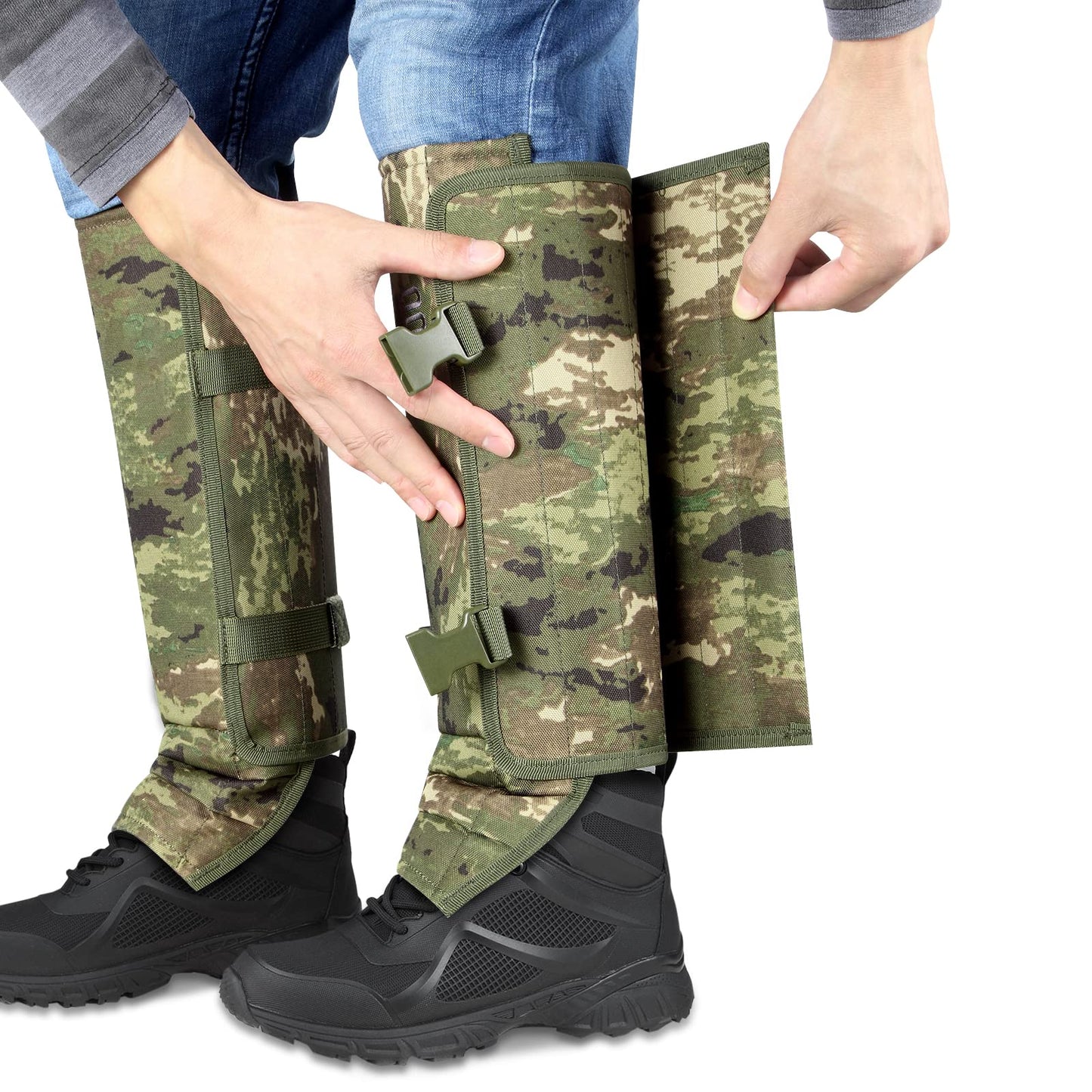 TREKMASTER Snake Gaiters Snake Chaps: Waterproof Snake Guards Snake Bite Protection for Lower Legs, Snake Proof Gaiters Fit for Men & Women, Adjustable Size for Hunting Hiking and Farm