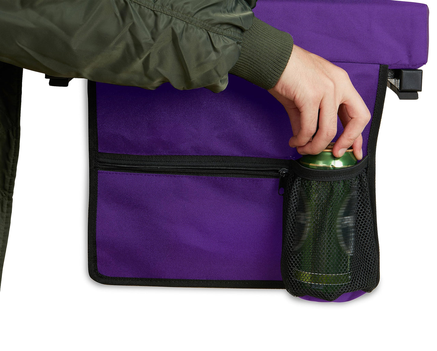 SPORT BEATS Stadium Seat for Bleachers with Back Support and Cushion Includes Shoulder Strap and Cup Holder