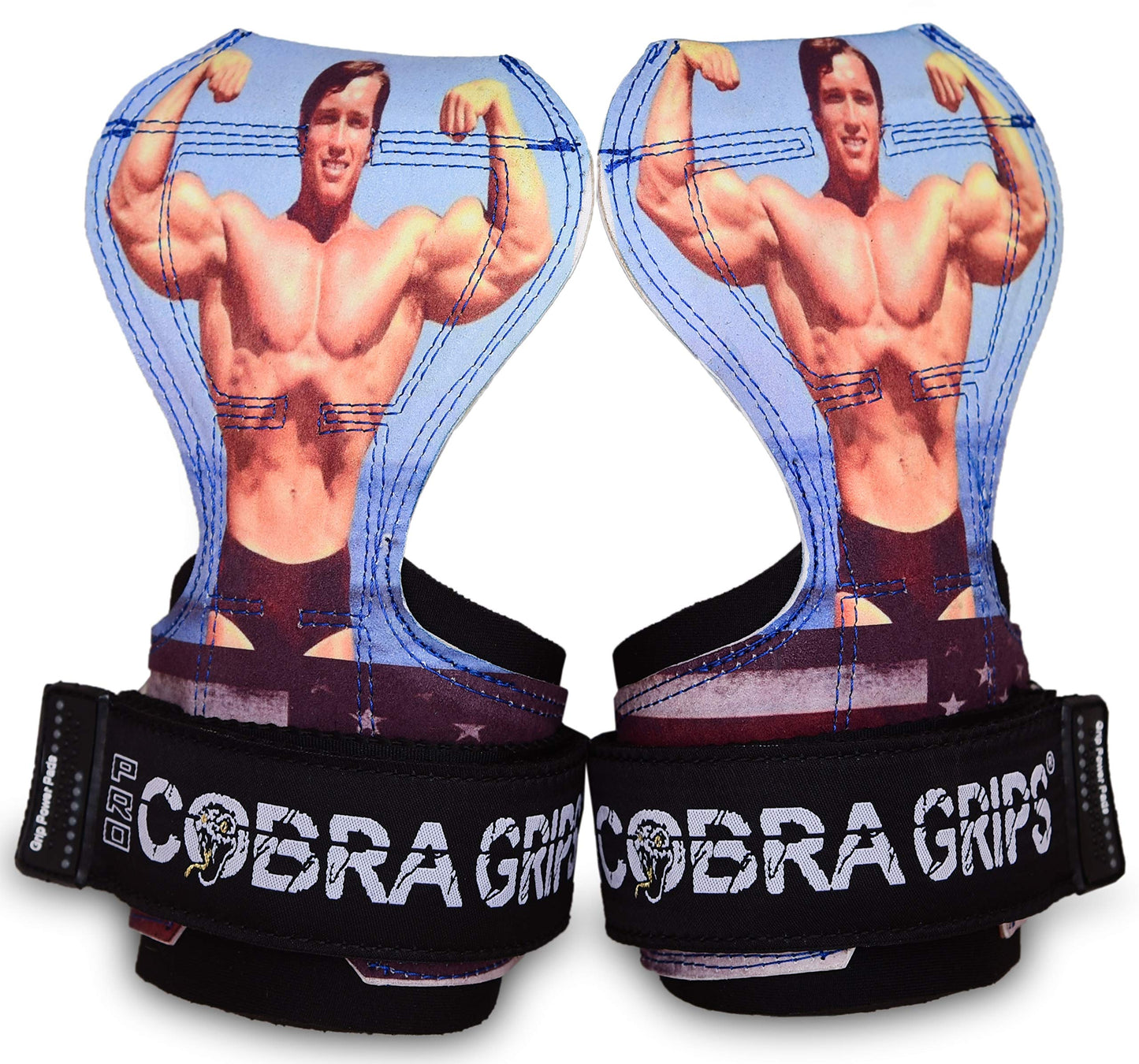 Cobra Grips PRO Weight Lifting Gloves Heavy Duty Straps Alternative Power Lifting Hooks Best For Deadlifts Adjustable Neoprene Padded Wrist Wraps Support Bodybuilding (PRO Arnold Leather)