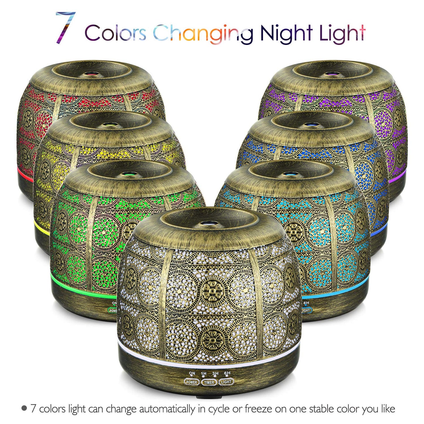 ARVIDSSON 500ml Essential Oil Diffusers for Large Room, Metal Diffusers for Essential Oils, Ultrasonic Aromatherapy Diffuser for Home Office, Gift for Women and Men