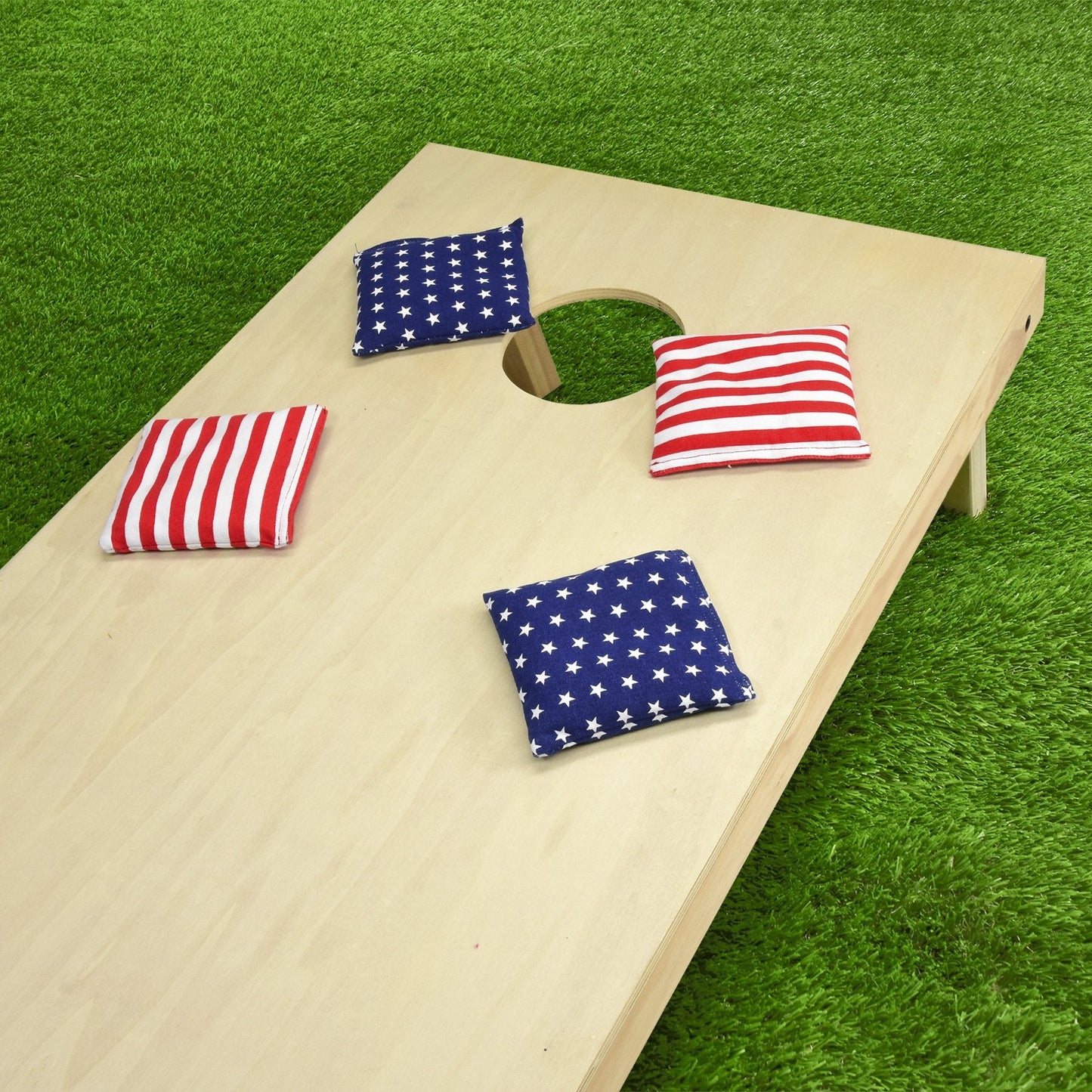GoSports Official Regulation Cornhole Bean Bags Set (8 All Weather Bags) - America Stars and Stripes or Red and Blue - Choose Your Style
