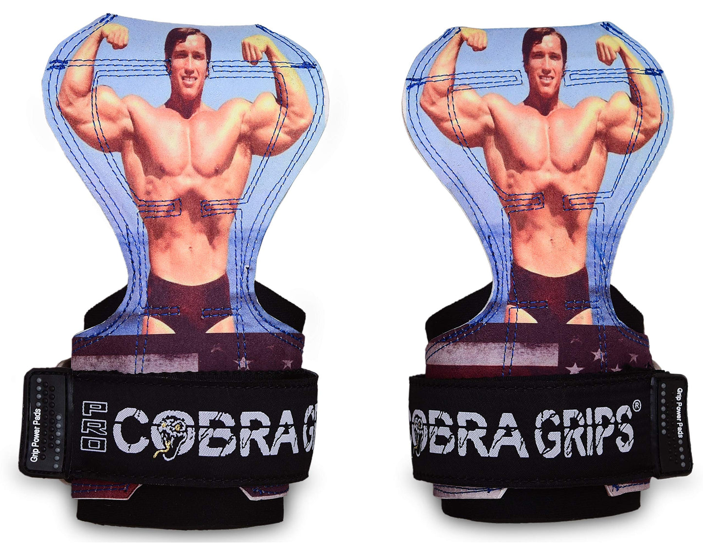 Cobra Grips PRO Weight Lifting Gloves Heavy Duty Straps Alternative Power Lifting Hooks Best For Deadlifts Adjustable Neoprene Padded Wrist Wraps Support Bodybuilding (PRO Arnold Leather)
