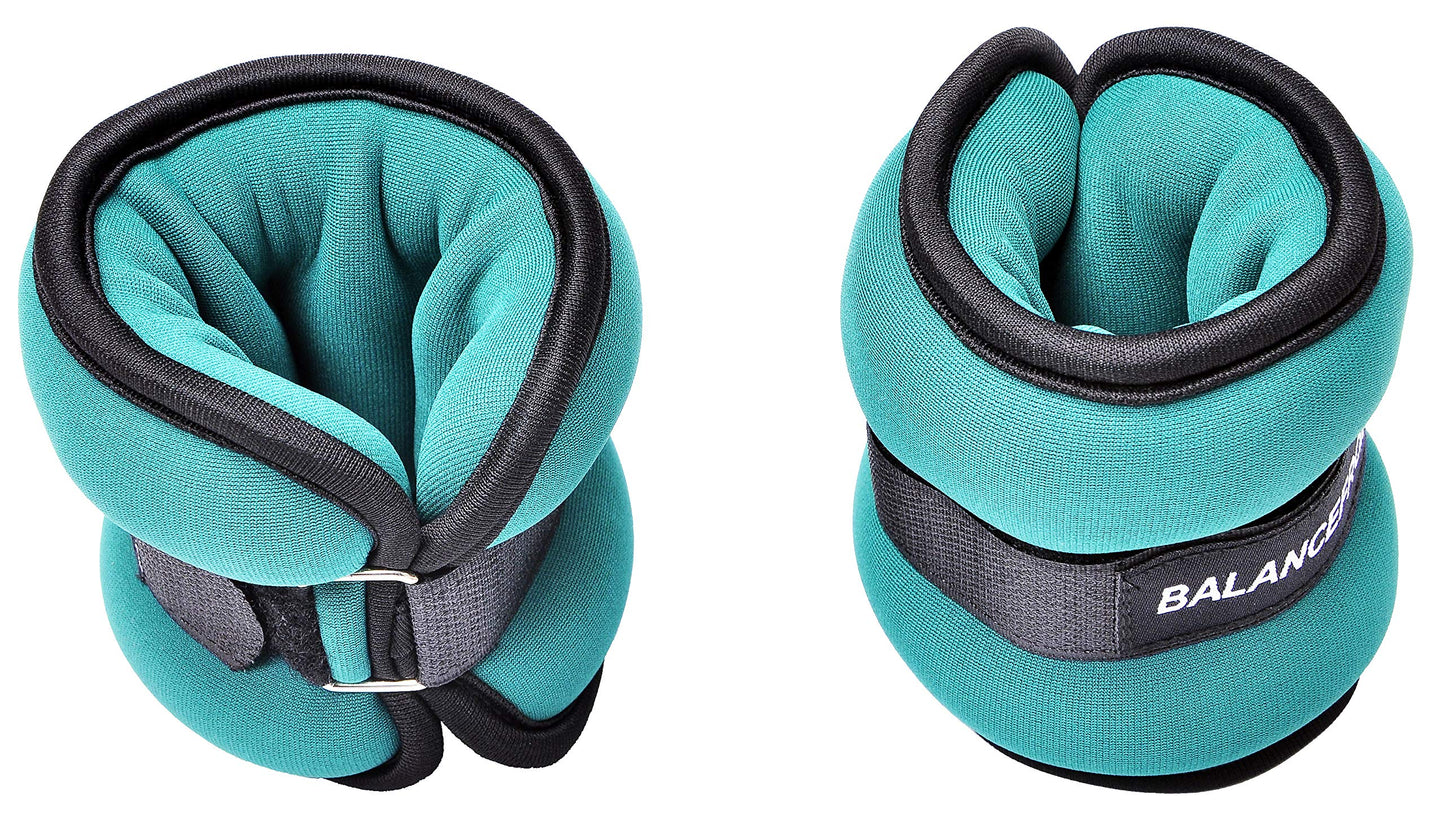 Signature Fitness Fully Adjustable Ankle Wrist Arm Leg Weights, 1.5 lbs each (3-lb pair), Green