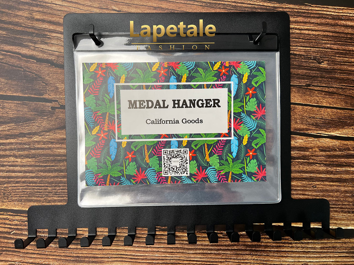 Lapetale Fashion Race Medal Holder Wall Hanger,Race Medal Hanger Display for Runners with Bib Vinyls Hooks,Marathon Race Medal Holder Display Wall Hanger,Medal Holder DisplayEasy to Use
