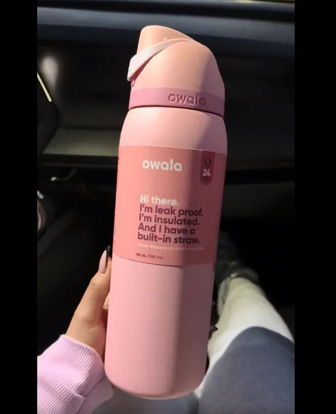 Owala water bottle with straw