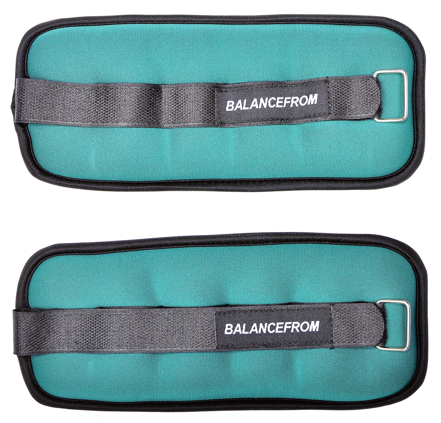Signature Fitness Fully Adjustable Ankle Wrist Arm Leg Weights, 1.5 lbs each (3-lb pair), Green
