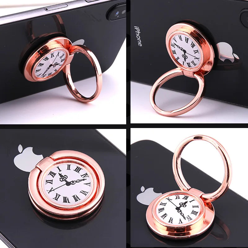 Metal Clock Phone Ring Holder Stand