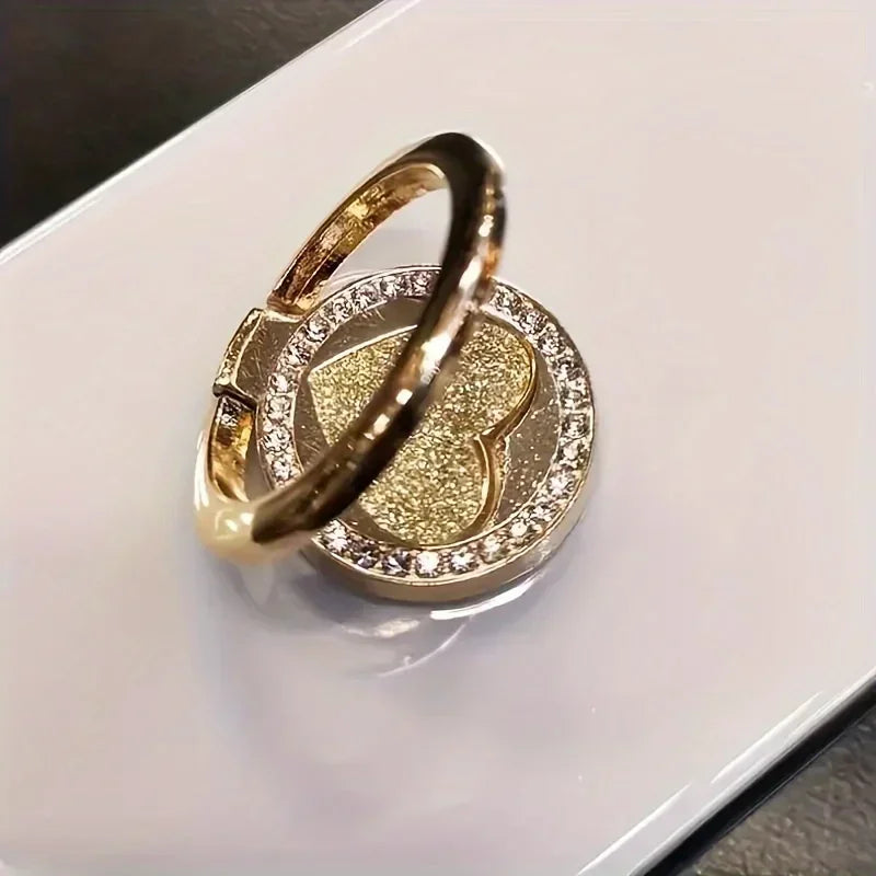 Glitter Heart Ring Phone Holder