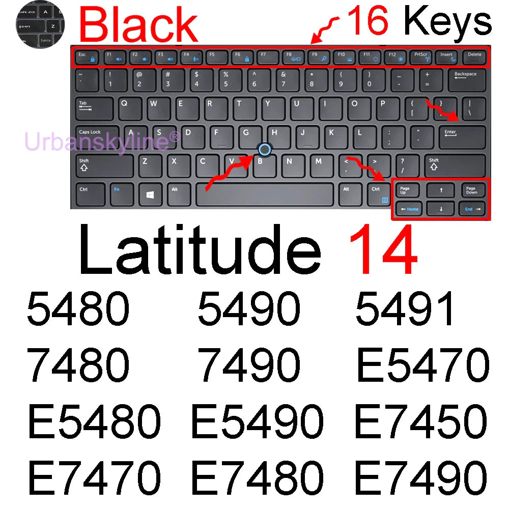 Dell Latitude 14" Keyboard Cover Skin