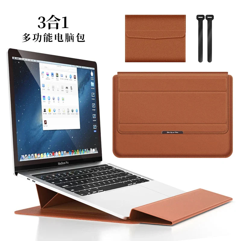 Magnetic Laptop Sleeve with Stand Holder