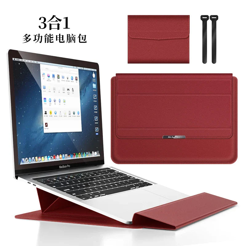 Magnetic Laptop Sleeve with Stand Holder