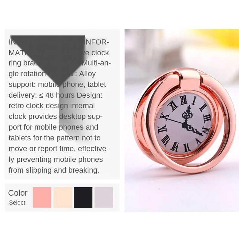 Metal Clock Phone Ring Holder Stand