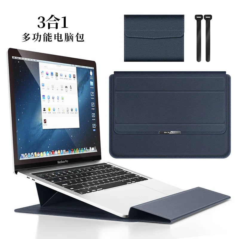 Magnetic Laptop Sleeve with Stand Holder