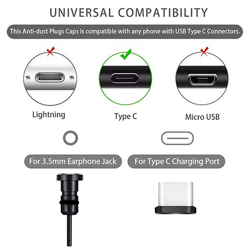 Type-C Dust Plug Jack Cover Set