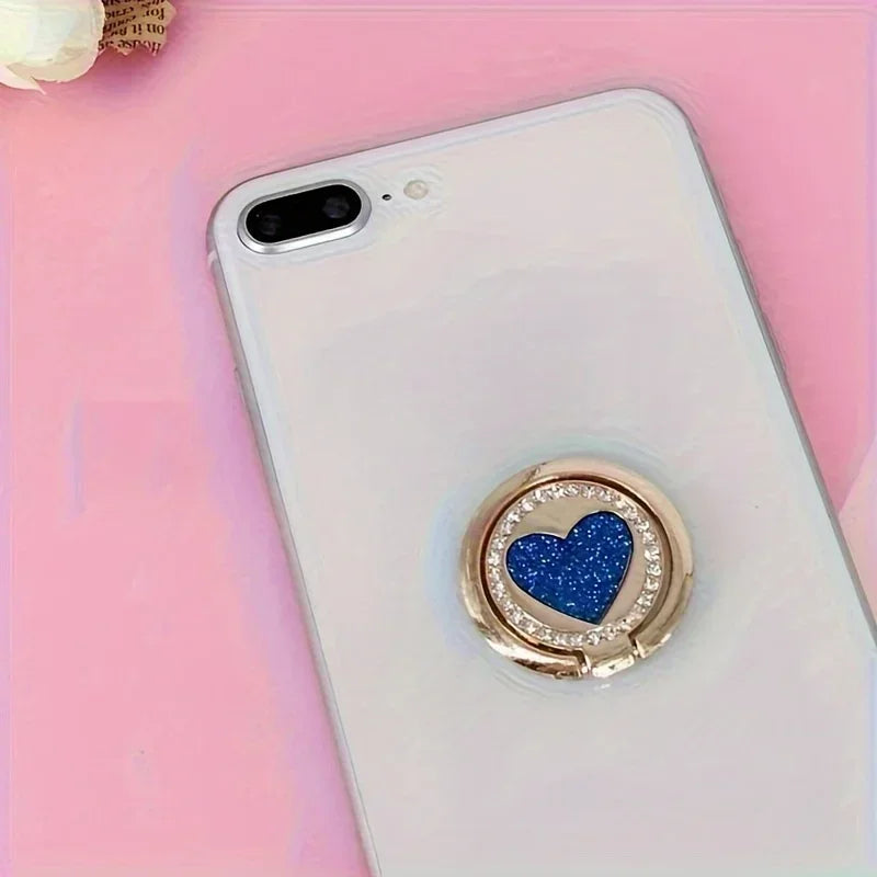 Glitter Heart Ring Phone Holder