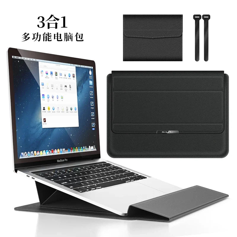 Magnetic Laptop Sleeve with Stand Holder