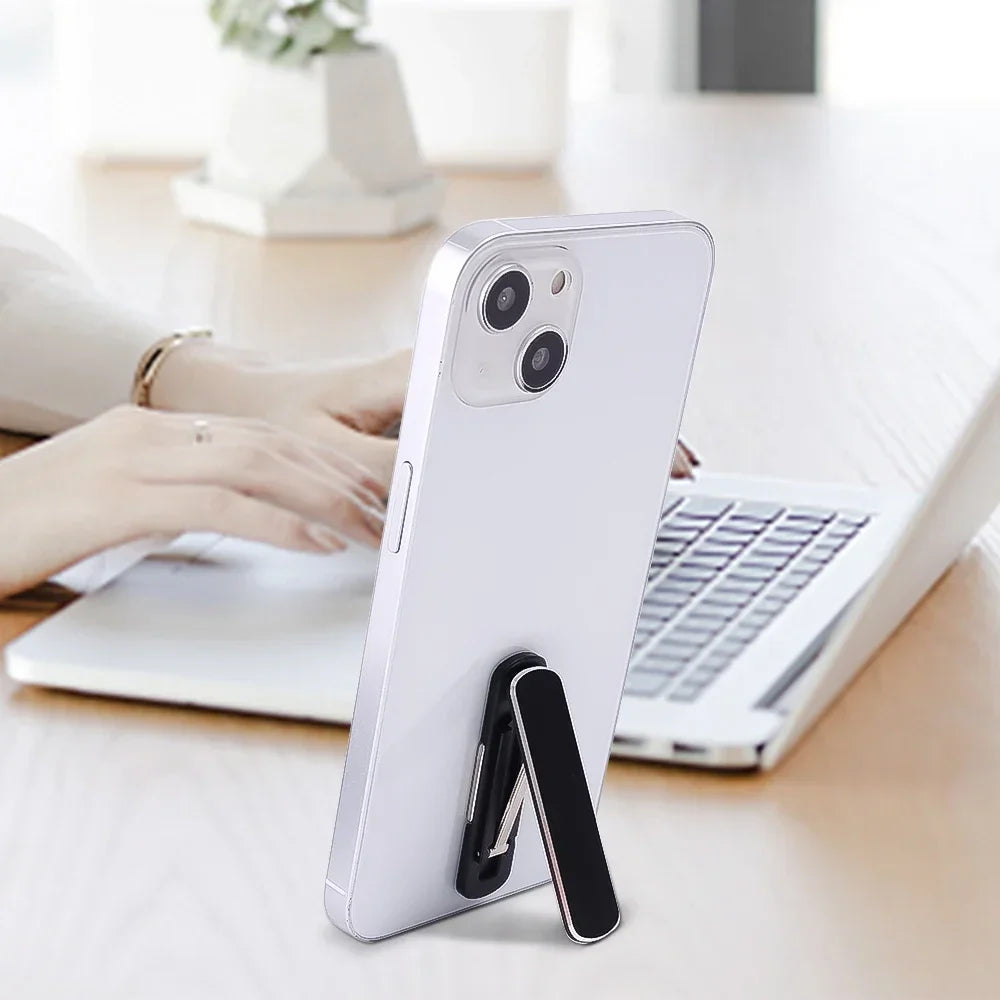 Mini Metal Folding Phone Holder, 360° Rotating Desktop Stand
