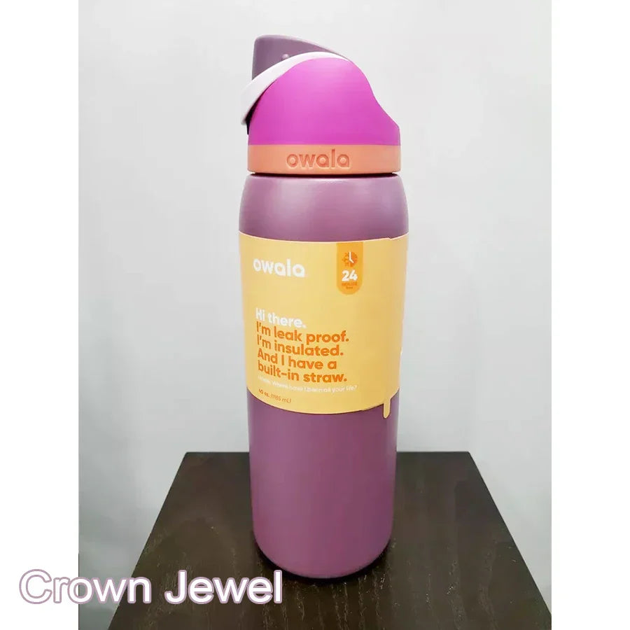 Owala Insulated Stainless Steel Water Bottle with Straw, 24Oz/32 Oz