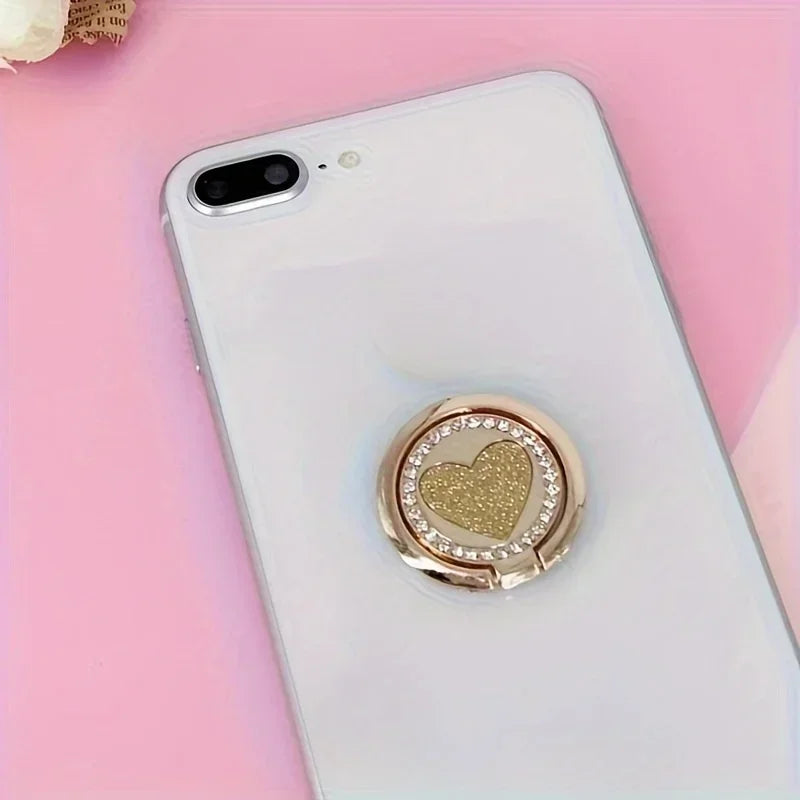 Glitter Heart Ring Phone Holder