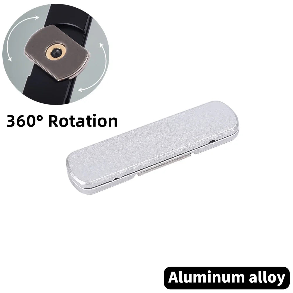 Mini Metal Folding Phone Holder, 360° Rotating Desktop Stand