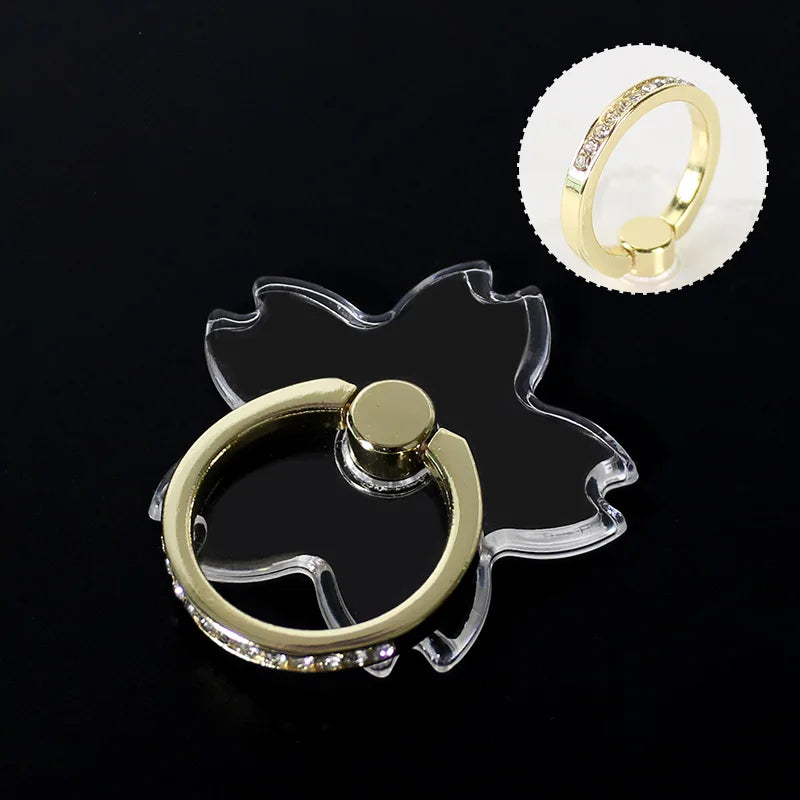 Transparent Diamond Phone Ring Holder Stand
