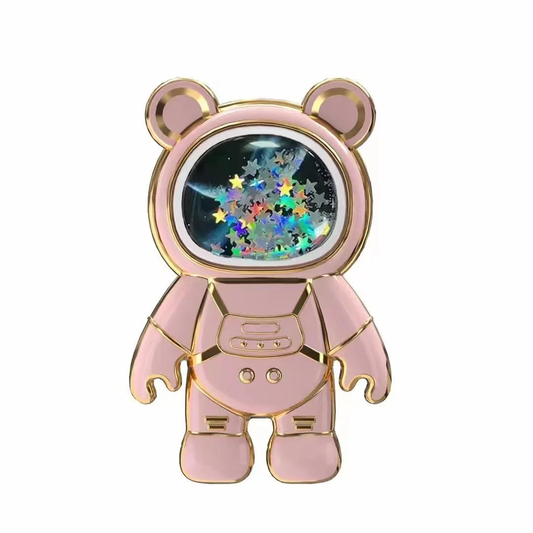 Cute Glitter Astronaut Quicksand Phone Grip Holder
